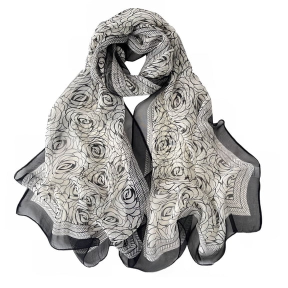 SWSMCLT Women's Sheer Scarf Fashion Shawl Thin Summer Soft Cozy Casual Party Loose Fall Lightweight Pashmina Style39 One Size