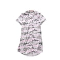 thumbnail image 1 of SWSMCLT Women's Short Sleeve Nightgown Cute Button Up Sleep Shirt Sleepwear Cotton Knee Length Nightshirt Summer Pink Camo 3X-Large, 1 of 4