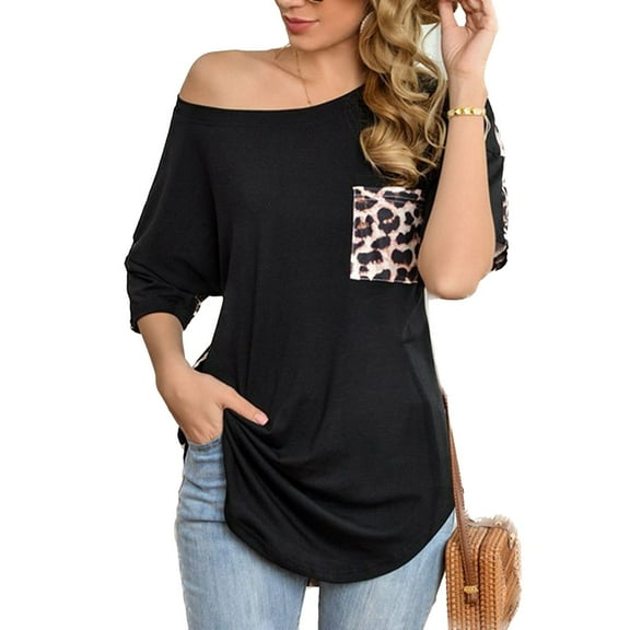 SWSMCLT Women's Short Sleeve T Shirt Cotton Casual Soft Tshirt Blouse Fashion Crew Neck Boat Neck Loose Fall Black XX-Large