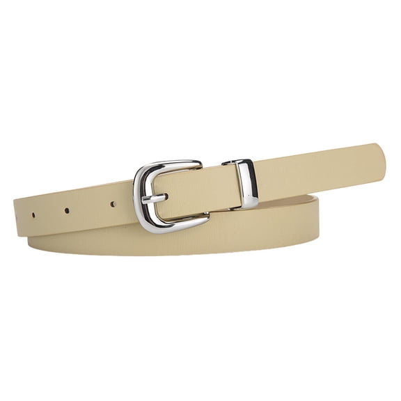 SWSMCLT Women's Skinny Adjustable Belts Buckle Belt Casual Fashion Travel D Ring Winter Summer Metal Buckle Khaki X-Small-Large