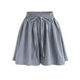 thumbnail image 1 of SWSMCLT Women's Skorts Shorts Beach Mid Thigh Spandex Loose Fit Elastic Culottes Casual Drawstring Grey XX-Large, 1 of 4