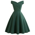 thumbnail image 1 of SWSMCLT Women's Sleeveless Dresses Prom Party Fitted Midi Evening Gown Fall Spring Backless Gala Fashion A Line Dress Dark Green Small, 1 of 4