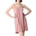 thumbnail image 1 of SWSMCLT Women's Sleeveless Nightgown Soft Summer Sleepwear Cotton Stretchy Short Rayon Cotton Spaghetti Strap Sleep Dress Pink 4X-Large, 1 of 4