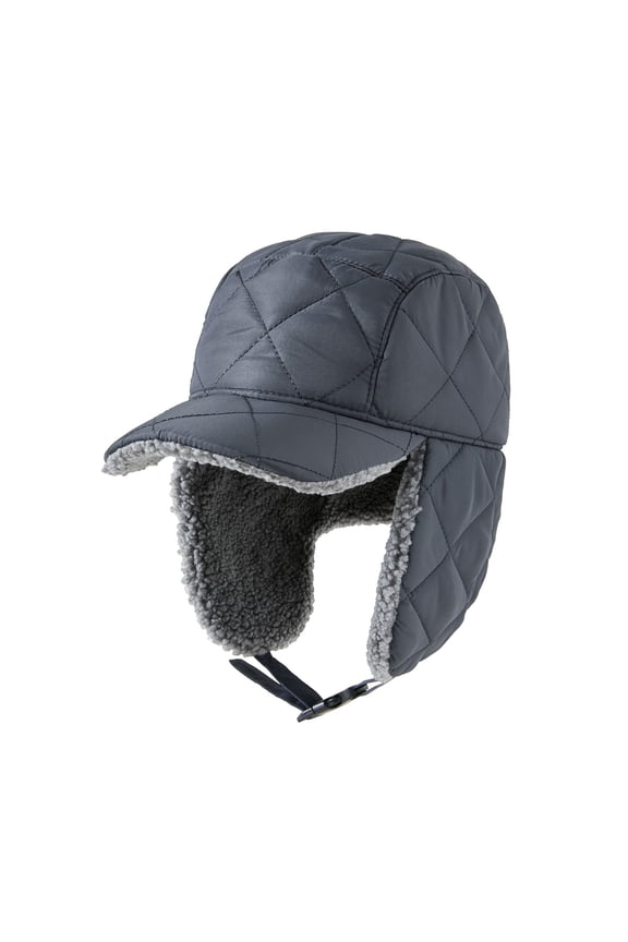 Women's Snow Trapper Hat Winter Cap Outdoor Soft Waterproof Fall Windproof Biking Hats With Ear Flaps Dark Grey One Size