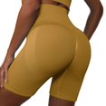thumbnail image 1 of SWSMCLT Women's Soft Active Shorts High Waisted Elastic Waist Track Shorts Yoga Shorts Thin Yoga Gym Tight Casual Yellow Small, 1 of 1