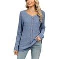 thumbnail image 1 of SWSMCLT Women's Soft Pullover Sweater Warm Top Elegant Duster Cardigan Crewneck Long Sleeve Fashion Spring Loose Blue Medium, 1 of 5