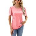 thumbnail image 1 of SWSMCLT Women's Soft Shirt Summer Top Thin Cool Spring T Shirt Fashion Loose Fall Short Sleeve Lightweight Pink Large, 1 of 5
