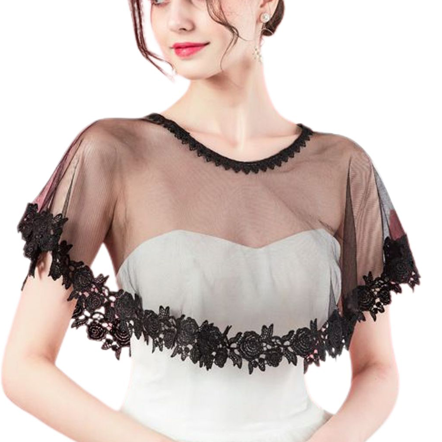 エルチェレ　OVAL SCOOP BOLERO SWSMCLT Women's Cropped Shrug Bolero Tops Workout Long