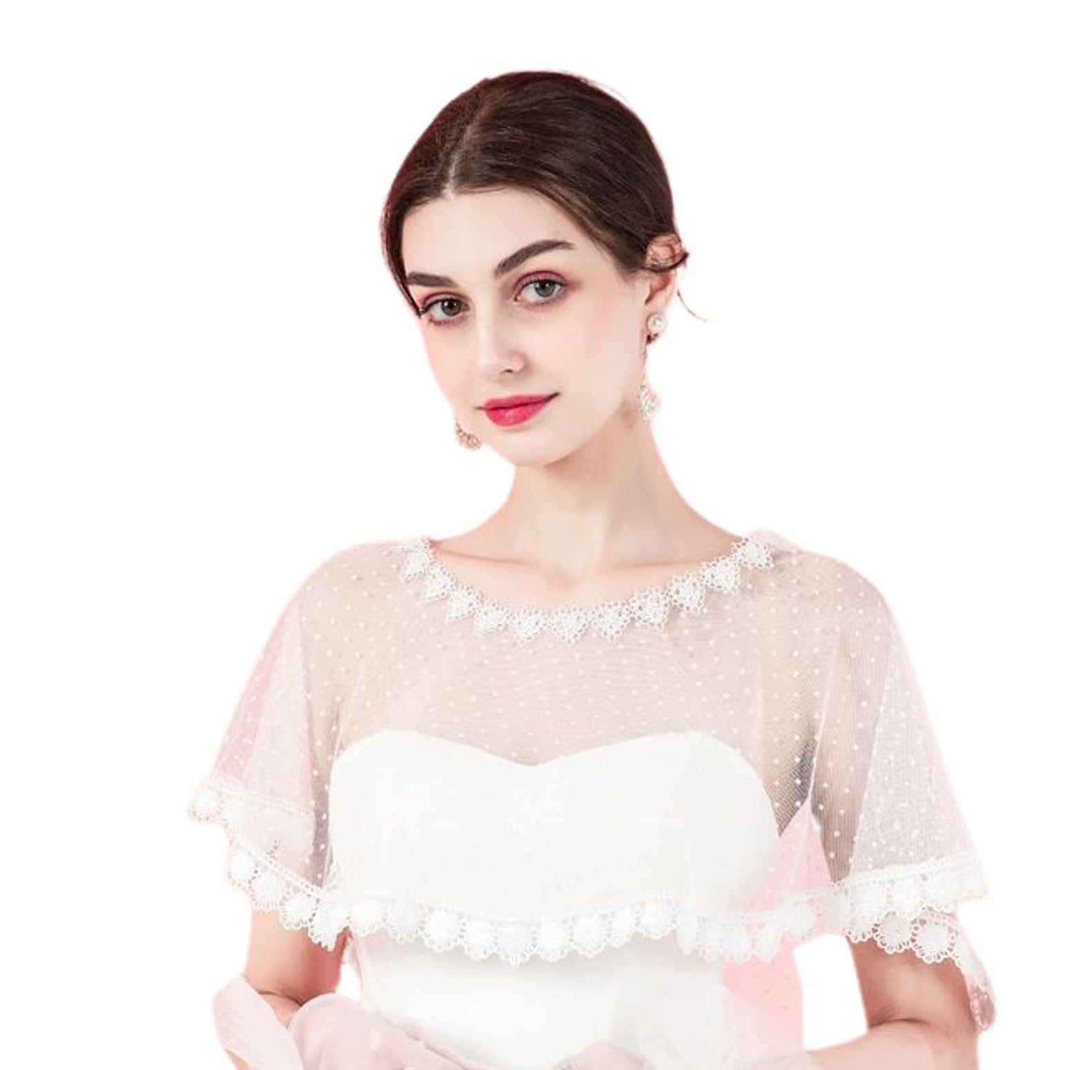SWSMCLT Women's Soft Shrug Sheer Top Cap Sleeve Light Bolero