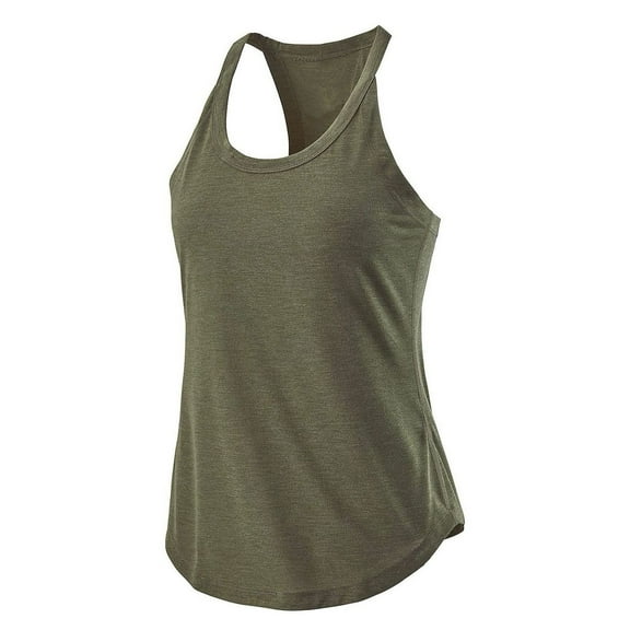 SWSMCLT Women's Soft Tank Top Yoga Lightweight Cotton Fall Thin Summer Casual Fashion Top Vest Workout Loose Army Green 6-8