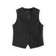 thumbnail image 1 of SWSMCLT Women's Soft Waistcoat Linen Summer Button Down Suit Jacket Sleeveless Top Fashion Lightweight Dressy Vest Casual V Neck Black X-Small, 1 of 1