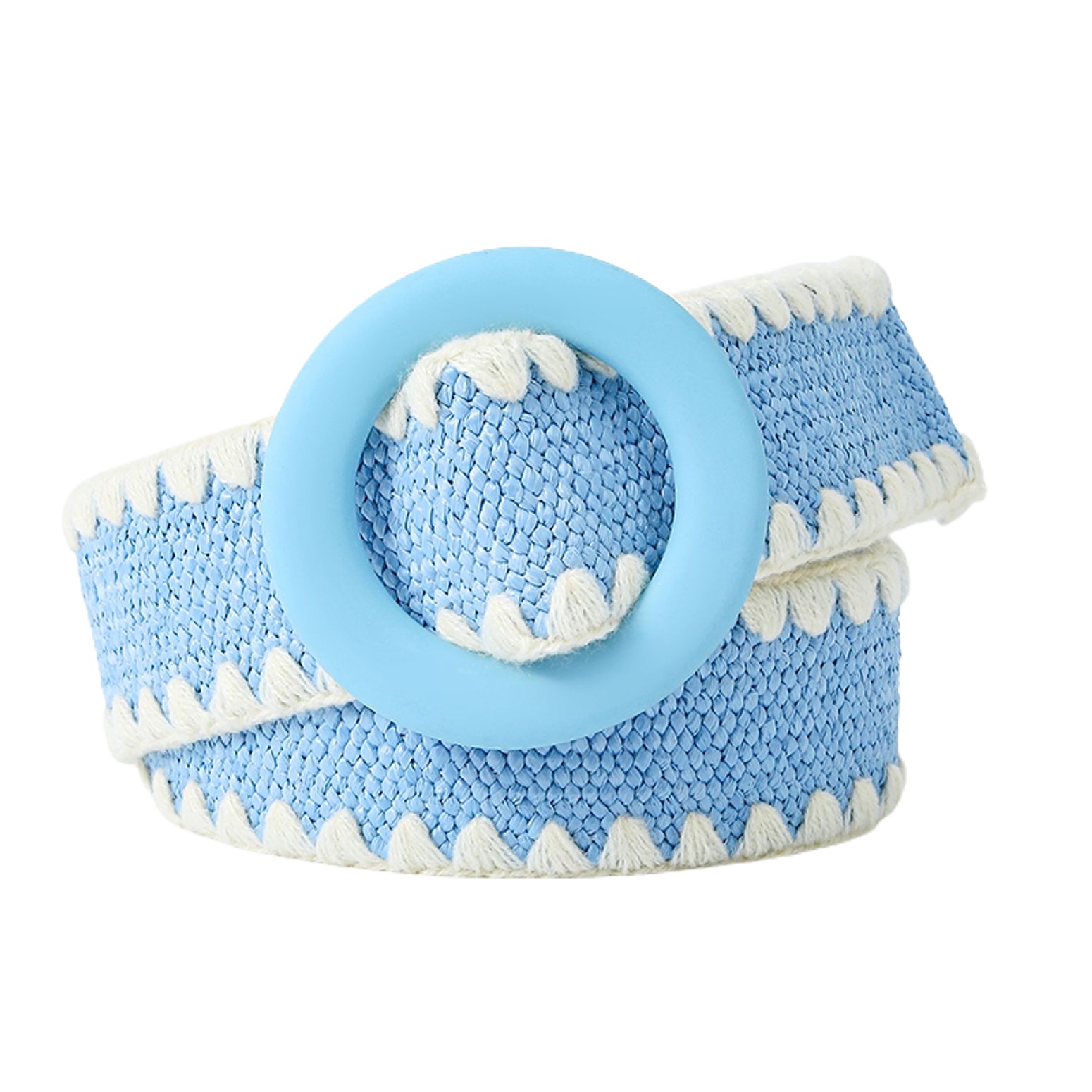SWSMCLT Women's Stretch Braided Belt Elastic Rattan Holeless Summer ...