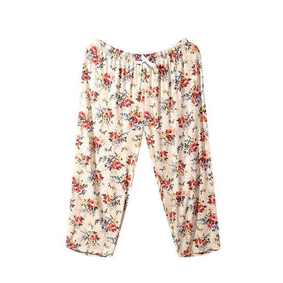 SWSMCLT Women's Summer Capris Pajamas Plus Size Sleeping Casual Basic Spring Pjs Pant Comfy Stretch Long Fall Style9 X-Large
