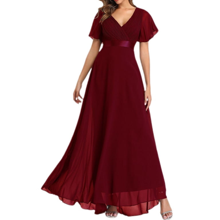 burgundy swing dress Cute Burgundy Swing Dress - Sleeveless Dress - V-Neck Dress