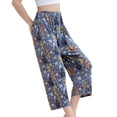 thumbnail image 1 of SWSMCLT Women's Summer Pajama Capri Pants Pj Bottoms Sleeping Thin Sleepwear Soft Printed Mid Rise Comfy Stretch Style6 X-Large, 1 of 1