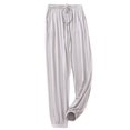 thumbnail image 1 of SWSMCLT Women's Summer Pajama Pants Stretch Sleeping Capris Cool Baggy Elastic Waist Nightwear Pockets Comfy Sleepwear Modal Black Grey 12, 1 of 1