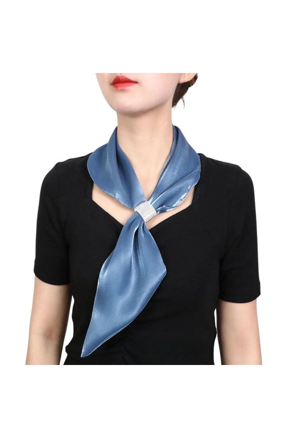 Women's Summer Scarf Fashion Soft Pull On Date Night Lightweight Scarves & Wraps Muffler Thin Fall Spring Blue One Size