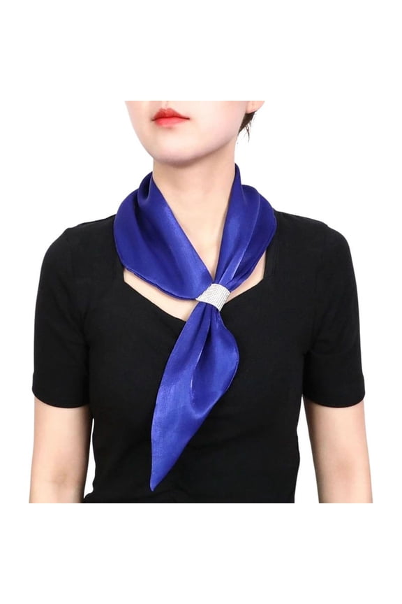 Women's Summer Scarf Fashion Soft Pull On Date Night Lightweight Scarves & Wraps Muffler Thin Fall Spring Royal Blue One Size