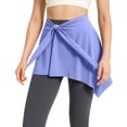 thumbnail image 1 of SWSMCLT Women's Summer Wrap Skirt Classic Outdoor Yoga Casual Spandex Self Tie Above Knee Stretch Fashion Sport Purple Small-Large, 1 of 2