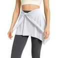 thumbnail image 1 of SWSMCLT Women's Summer Wrap Skirt Classic Outdoor Yoga Casual Spandex Self Tie Above Knee Stretch Fashion Sport White Small-Large, 1 of 3