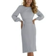 thumbnail image 1 of SWSMCLT Women's Sweater Dress Long Casual Long Sleeve Pullover Sweaters Bodycon High Waist Winter Fashion Fitted Belted Grey XX-Large, 1 of 4