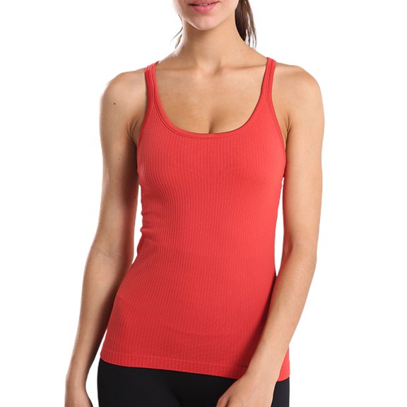 SWSMCLT Women's Tank Top Workout Fitted Summer Spring Vest Backless Yoga Fall Sleeveless Running Soft Top Red Small