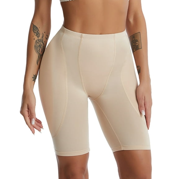 SWSMCLT Women's Thigh Butt Lifter Padded Shapewear Hip Dips Hip Panties Thigh Slimmer Shorts Butt Lifting Underwear Enhancer Seamless High Waist Body Shaper Nude 16