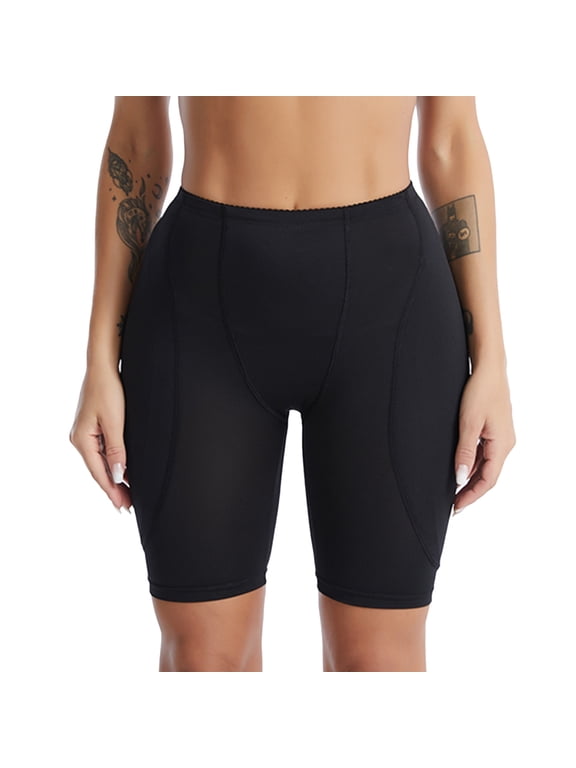 Women's Thigh Butt Lifter Padded Shapewear Hip Dips Hip Panties Thigh Slimmer Shorts Butt Lifting Underwear Enhancer Seamless High Waist Body Shaper Black 12
