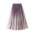 thumbnail image 1 of SWSMCLT Women's Tulle Skirt Elegant Layered Spring Fashion Flowy A Line Casual Summer Elastic Fall Elastic Waist Purple Small-Large, 1 of 4
