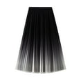 thumbnail image 1 of SWSMCLT Women's Tulle Skirt Pleated Skirt Tutu Chiffon Layered High Waisted Calf Length Casual Stretch Black Small-Large, 1 of 4