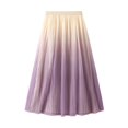 thumbnail image 1 of SWSMCLT Women's Tulle Skirt Pleated Skirt Tutu Chiffon Layered High Waisted Calf Length Casual Stretch Purple Small-Large, 1 of 4