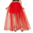 thumbnail image 1 of SWSMCLT Women's Tulle Skirt Tutu High Low Halloween 80s Flowy High Waist Skirt Mesh Skirt Maxi Elastic Waist Elastic Bubble Skirt Red Small-Medium, 1 of 4
