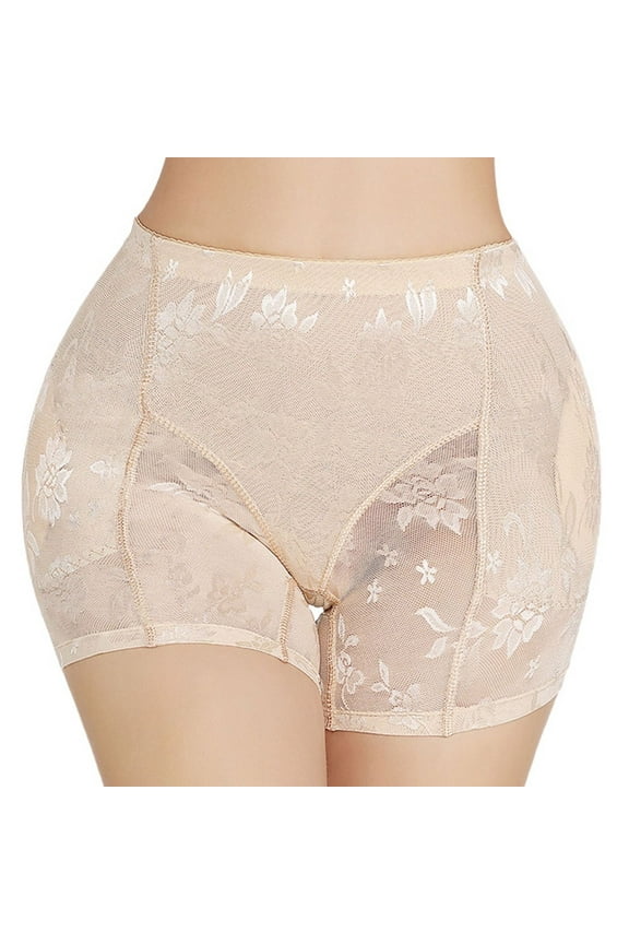 Women's Tummy Control Body Shaper Padded Shapewear Summer Shapewear Shorts Mid Waist Medium Tight Breathable Nude X-Large