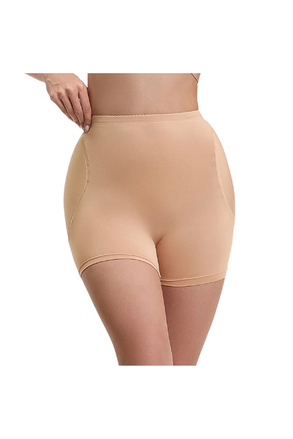 Women's Tummy Control Body Shaper Shorts Hip Enhancer Pads Shorts Booty Bridal Butt Lifter Bridesmaid Banquet Boyleg Nude Small