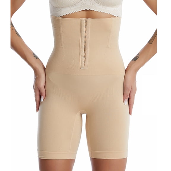 SWSMCLT Women's Tummy Control Shapewear Shorts Seamless Boned Postpartum Waist Trimmer Body Shaper High Waist Trainer Thigh Slimmer Butt Lifter Underwear Nude 4-6