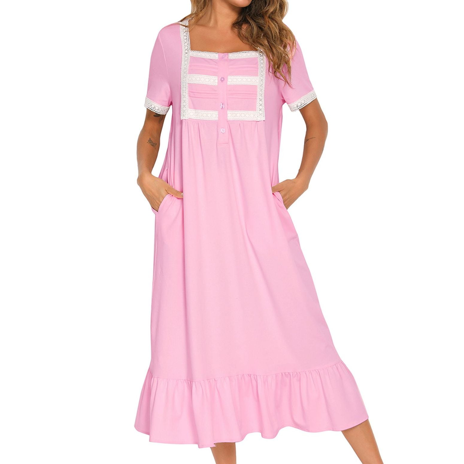 SWSMCLT Women's Victorian Nightgown Comfy Frilly Princess Soft ...