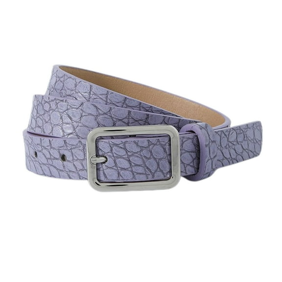 SWSMCLT Women's Vintage Skinny Summer Basic Regular Fit Faux Leather Belt Buckle Metal Metal Buckle Spring Purple Small-Large