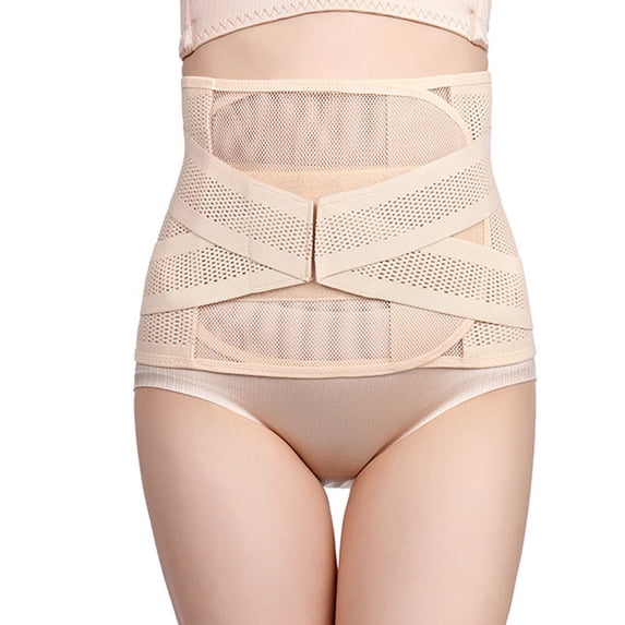 SWSMCLT Women's Waist Belt Fitted Waist Trainer Slimming Breathable Spring Soft Shapewear Nude Small-Large