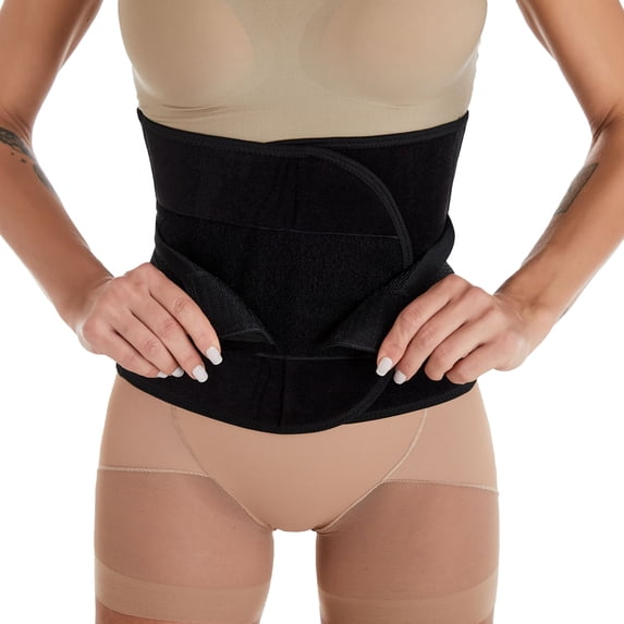 SWSMCLT Women's Waist Cincher Elastic Shapewear Slimming Postpartum Waist Trainer Waist Belt Slim Tight Firm Spandex Summer Black XX-Large