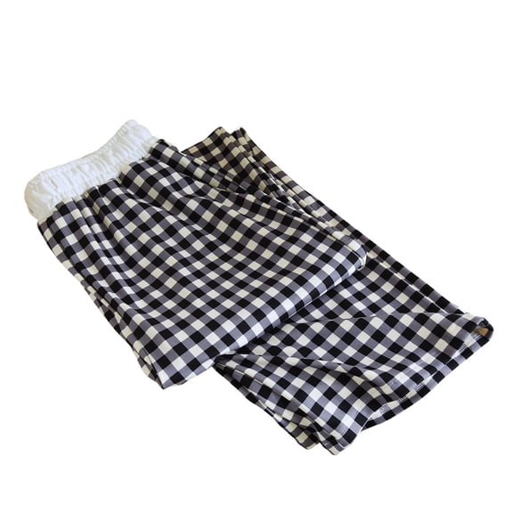 SWSMCLT Women's Warm Pajama Pants Comfy Pj Sleep Bottoms Fall Basic Brushed Loose Classic Lounge Fleece Winter Black Large