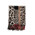 thumbnail image 1 of SWSMCLT Women's Warm Scarf Winter Scarves Fall Soft Thick Shawl and Wraps Animal Printed Leopard Cheetah Lightweight Dinner Travel Office Wedding Cozy Elegant Fringe Casual Light Coffee One Size, 1 of 1