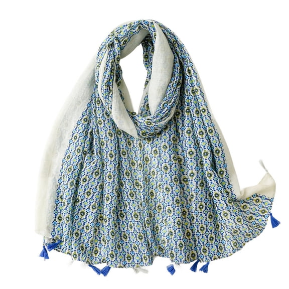 SWSMCLT Women's Warm Scarves Winter Shawl Travel Spring Lightweight Casual Cozy House Fringe Vintage Scarf Style6 One Size