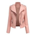 thumbnail image 1 of SWSMCLT Women's Winter Jacket Snow Full Zip Fall Jackets Long Sleeve Spring Motorcycle Short Fashion Pink Medium, 1 of 5