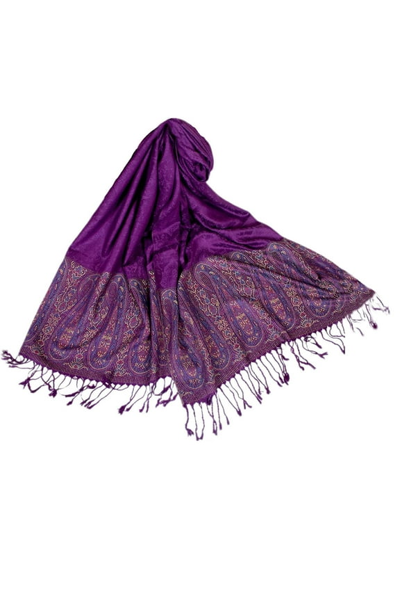 Women's Winter Scarf Fall Cape Cardigan Cotton Shawl Summer Soft Vintage Gypsy Fringe Casual Elegant Purple One Size