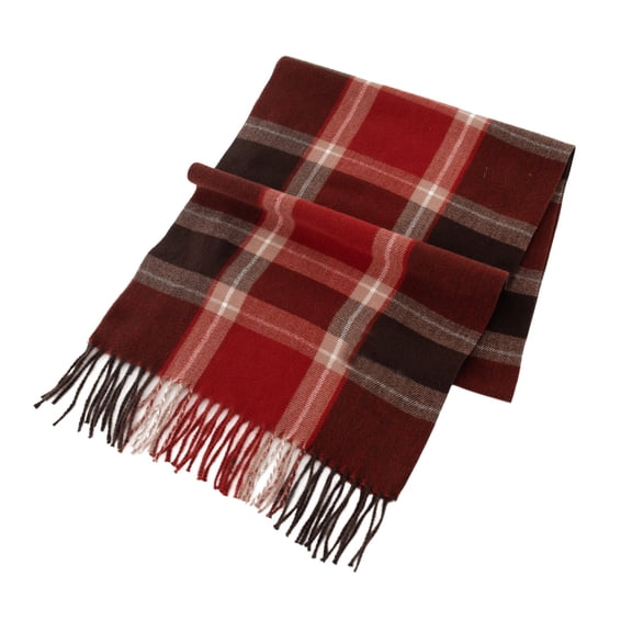 SWSMCLT Women's Winter Shawl Christmas Scarves Warm Fringe Fashion Spring Casual Cozy Brushed Pashmina Coffee Red One Size