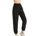 thumbnail image 1 of SWSMCLT Women's Workout Jogging Quick Dry Mid Rise Ankle Pants Fall Joggers Jogger Pants Black 16, 1 of 5