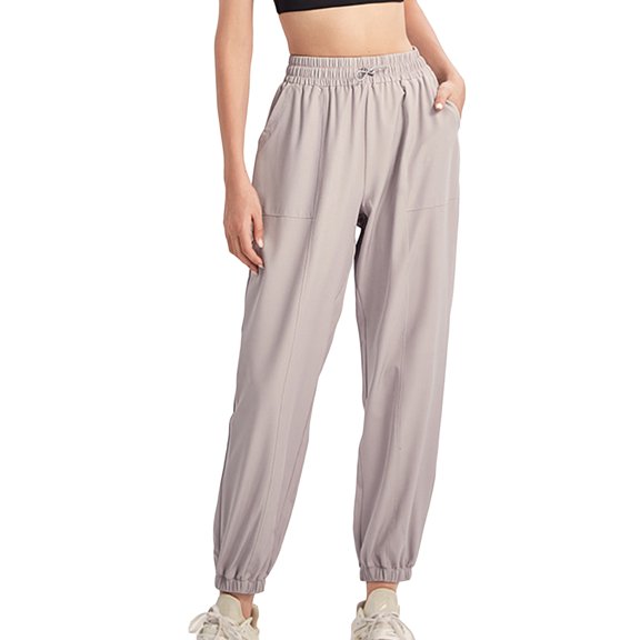 SWSMCLT Women's Workout Jogging Quick Dry Mid Rise Ankle Pants Fall Joggers Jogger Pants Grey 8