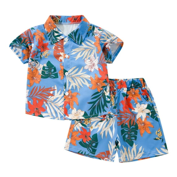 SWSTBBY Boys Sets Clothes,Summer Outfits Sets for Kids,Shirts for Kids Short Sleeve Graphic Solid Thin Shirt Casual for 1-8 Years Boy Children's Short Sleeved Shirt Pants