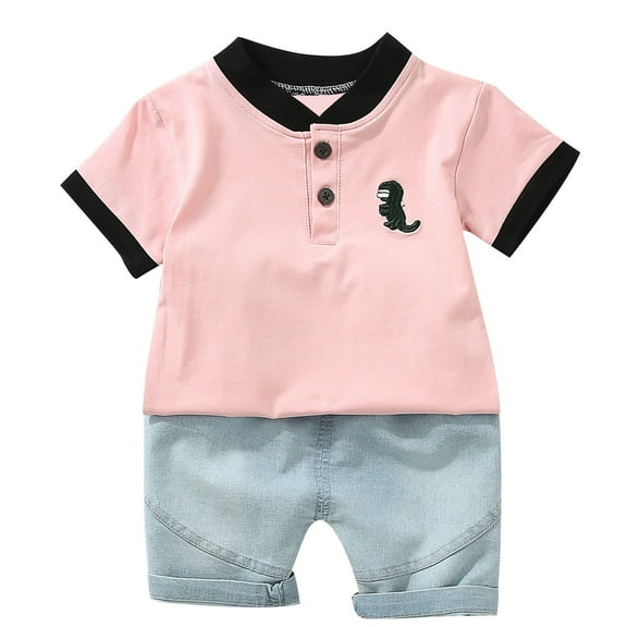 SROBPTY Boys Sets Clothes,Summer Outfits Sets for Kids,Shirts for Kids Short Sleeve Graphic Solid Thin Shirt Casual for 3-11 Years Boy Children's Short Sleeved Shirt Pants