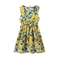 thumbnail image 1 of SWSTBBY Girls Dresses,Summer Dresses for Kids,Fashion Girls' Summer New Short Sleeve Ruffled Round-Neck Printed Dress Dress Sweet Tank Top Dress, 1 of 3